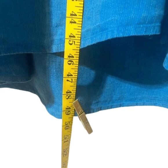 Flax linen dress size small medium blue maxi high low - Picture 7 of 10